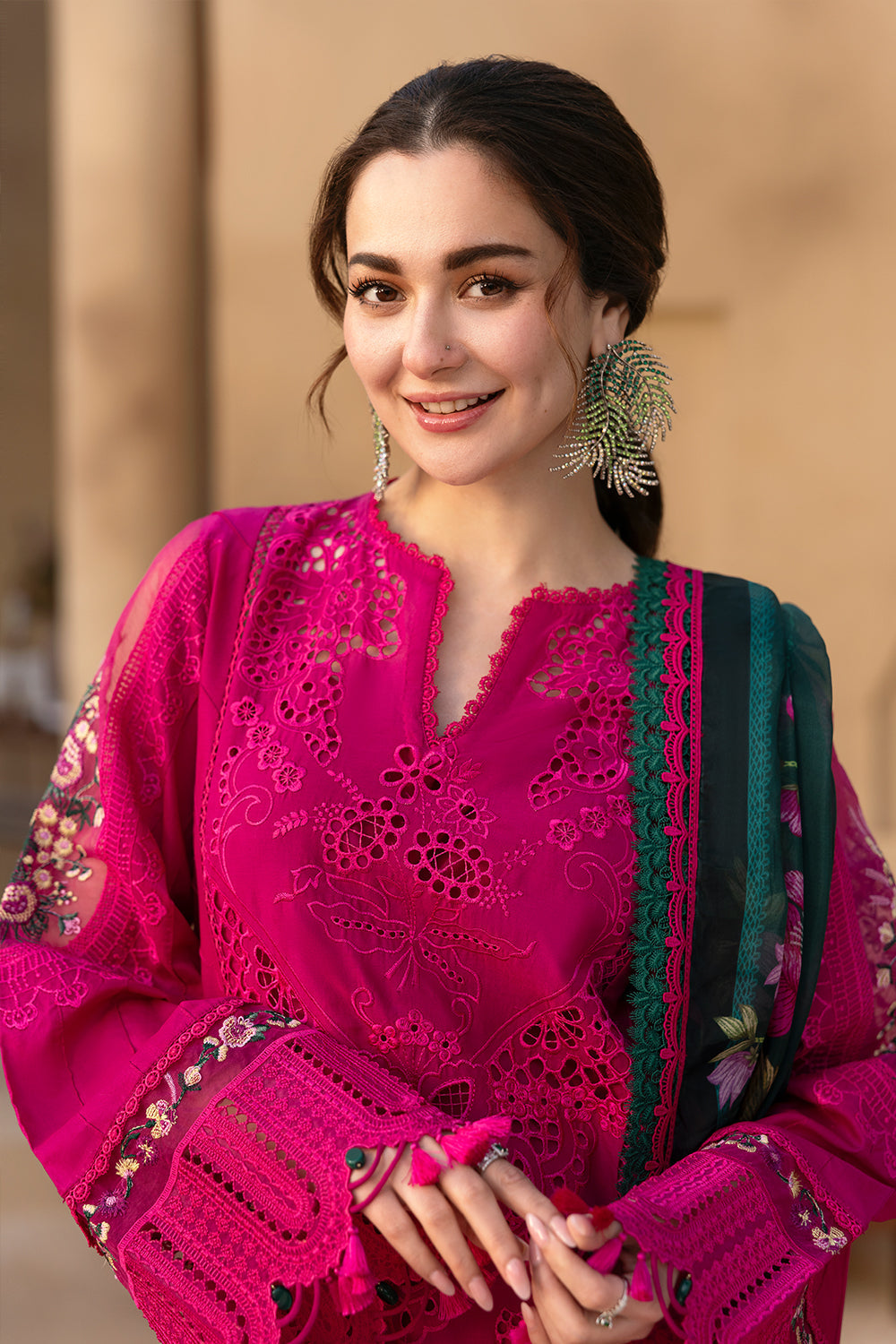 Saira Rizwan - Unstitched Dhanak Embroidered 3PC With Printed Shawl (SYT-129)