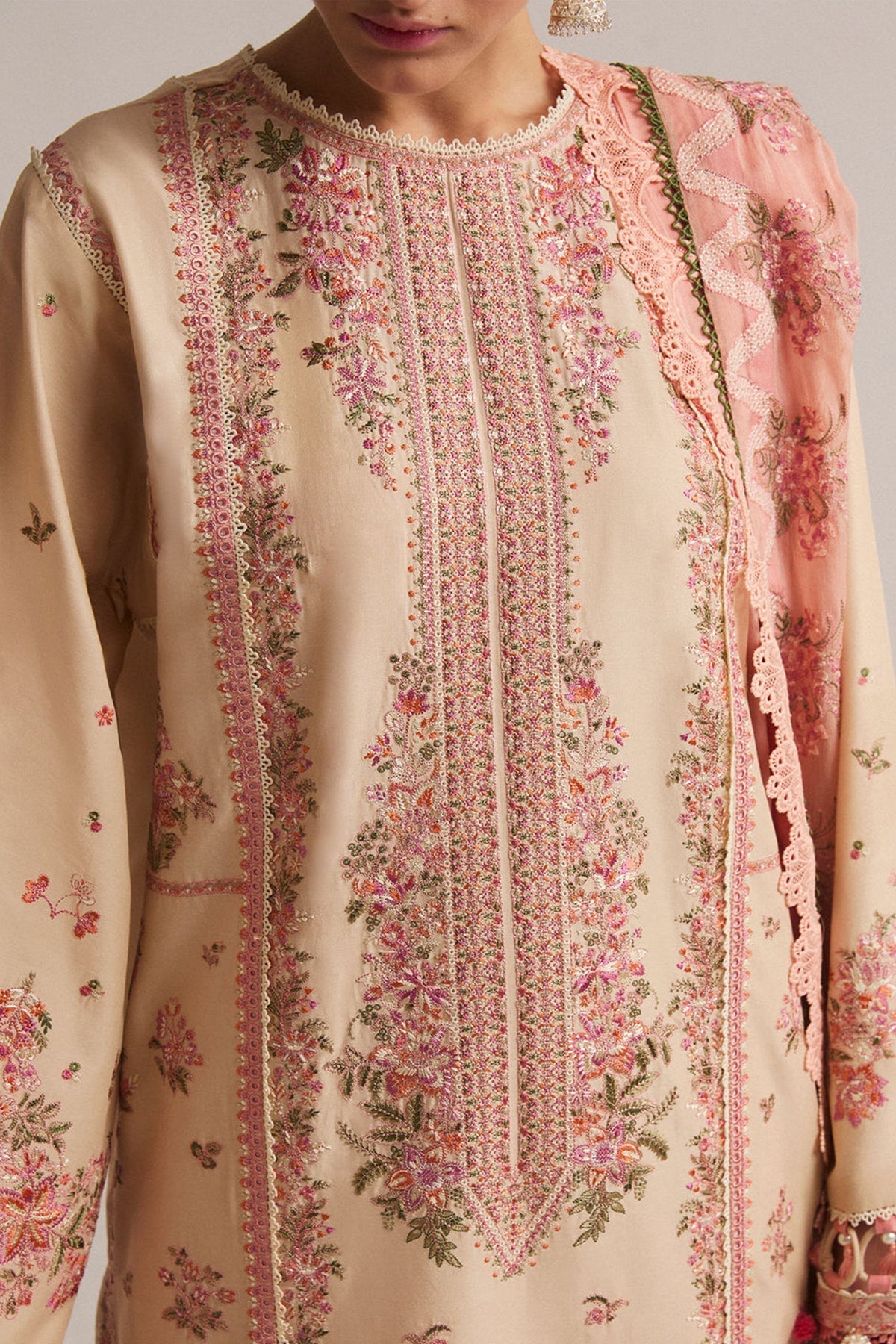 Hussain Rehar Unstitched Dhanak 3PC With Embroidered Shawl (SYT-116)