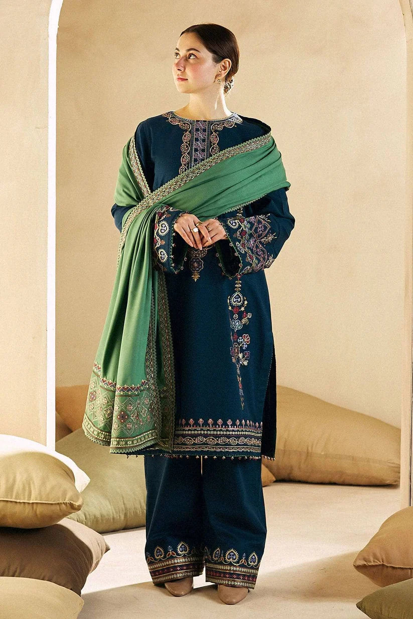 ZARA SHAH JAHAN- 3PC LAWN EMBROIDERED SHIRT LAWN EMBROIDERED DUPATTA AND TROUSER-D-3583