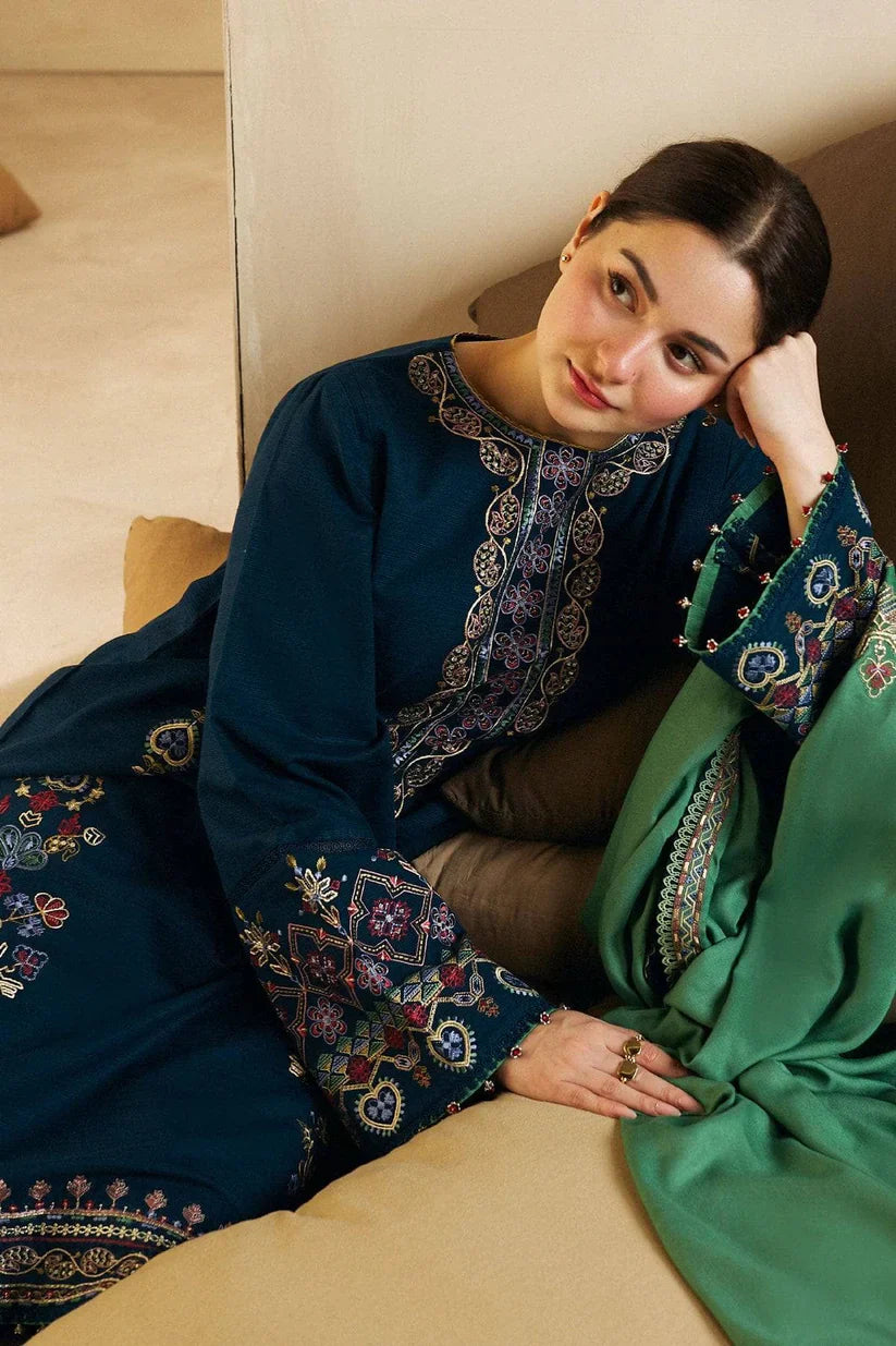 ZARA SHAH JAHAN- 3PC LAWN EMBROIDERED SHIRT LAWN EMBROIDERED DUPATTA AND TROUSER-D-3583