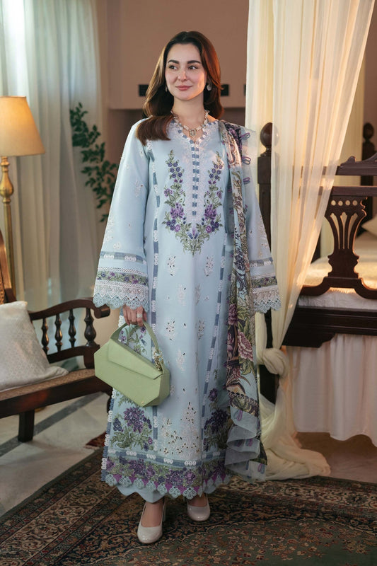 JADE Unstitched Dhanak Embroidered 3PC With Printed Shawl (SYT-121)