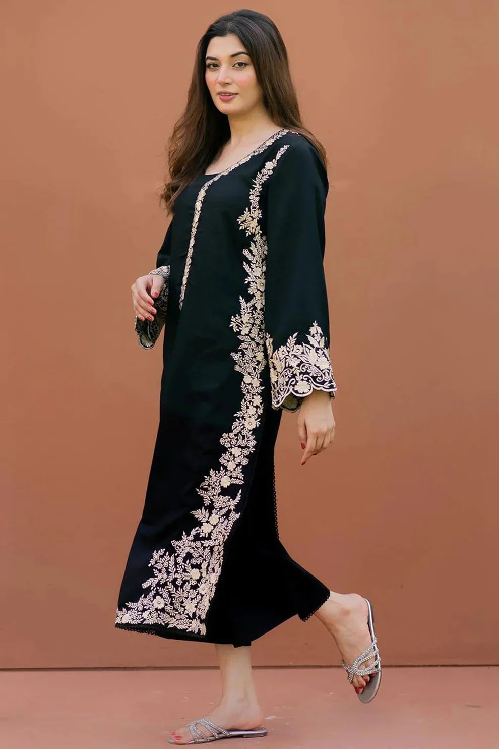 MARIA B-2PC LAWN EMBROIDERED SHIRT WITH TROUSER D-1214