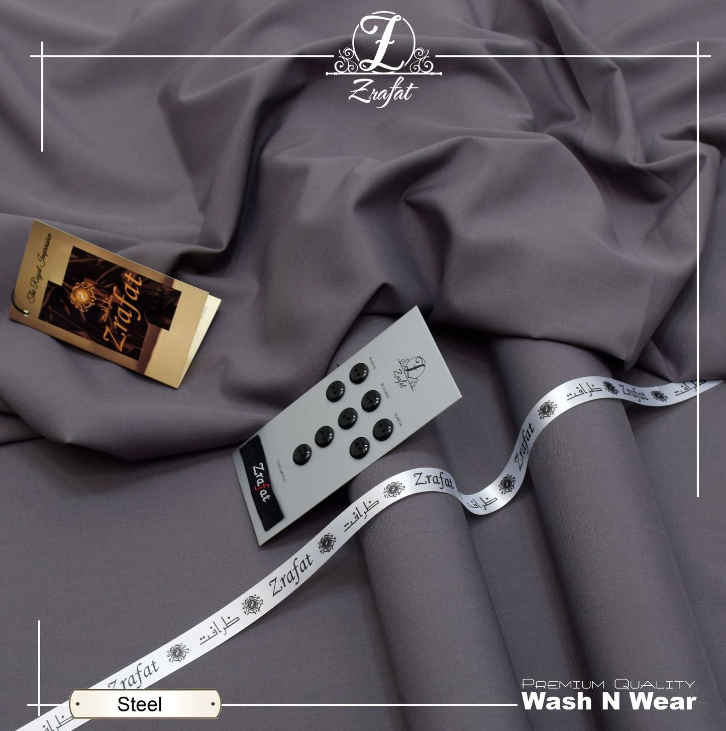 Zrafat – Premium Wash n Wear - STEEL