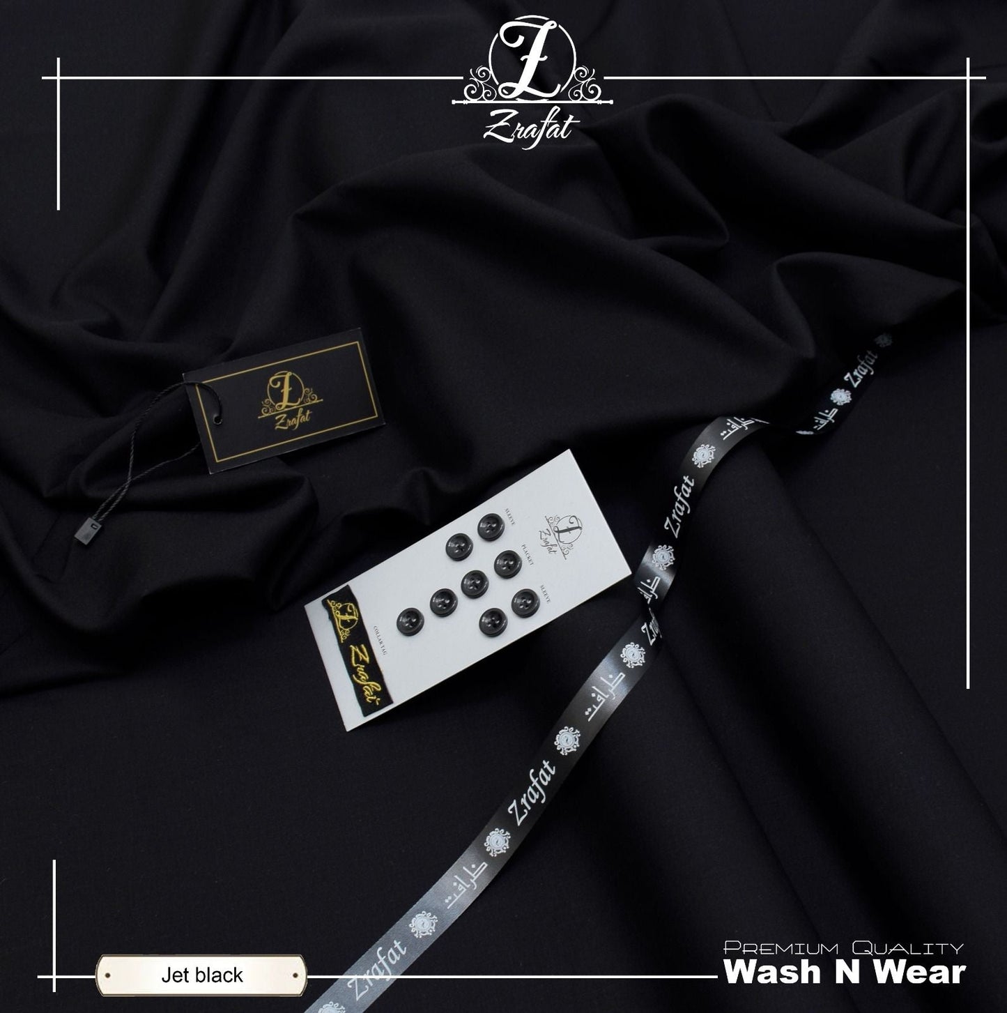 Zrafat – Premium Wash n Wear - JET BLACK