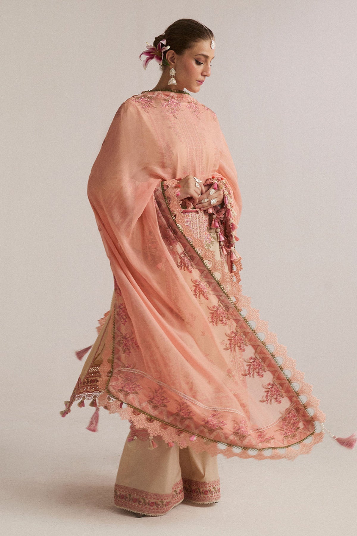 Hussain Rehar Unstitched Dhanak 3PC With Embroidered Shawl (SYT-116)