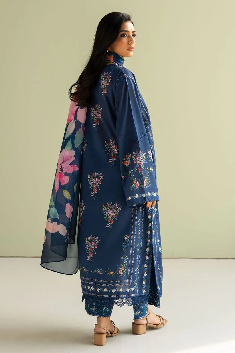 Zara Shahjahan - Unstitched Luxury Dhanak Heavy Embroidered 3PC Suit (SYT-123)